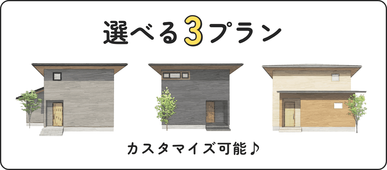選べる3プラン - カスタマイズ可能